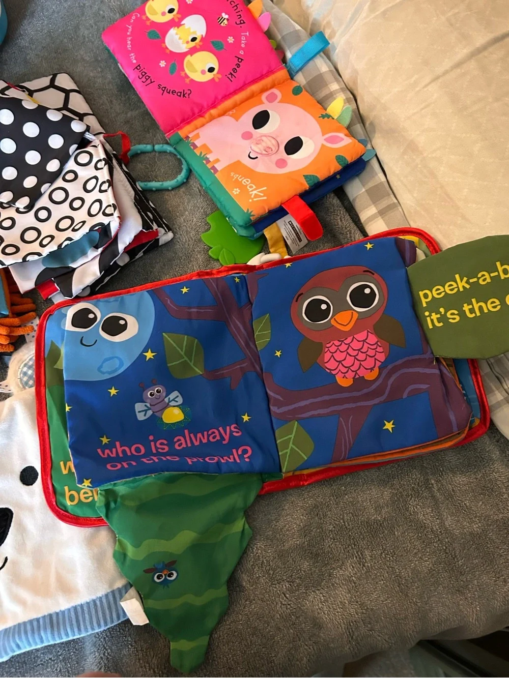 Baby Soft Peek-a-Boo & Squeak Cloth Book Bundle